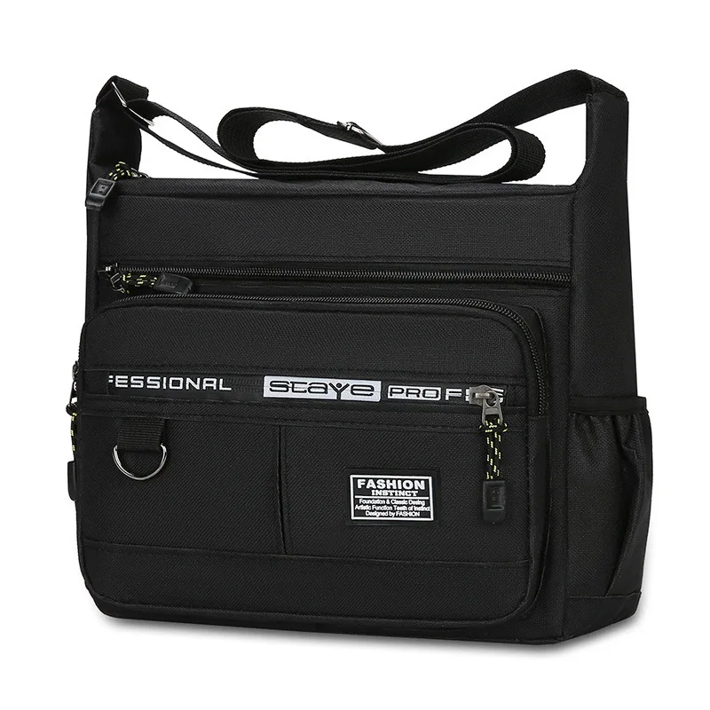 Afbeelding van Stijlvolle Heren Crossbody Tas met Grote Capaciteit – Modieuze Schoudertas met Meerdere Zakken voor Zakelijke Gebruik en Dagelijks Draag