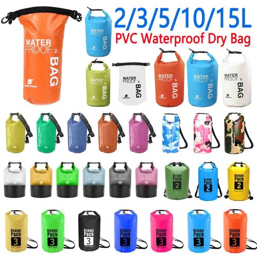 Image of Premium Waterproof PVC Dry Bag Backpack – Foldable Outdoor Storage for Diving, Rafting, Beach, Swimming & River Adventures