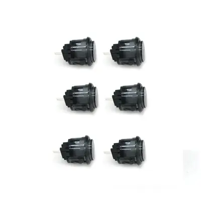 Image de Microswitch Bouton Poussoir Clair 24mm/30mm - Kit 6 Pièces pour Arcade & Raspberry Pi