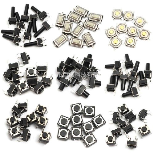 Afbeelding van 140-delig assortiment momentane tactische drukknoppen SMD, 14 verschillende typen voor elektronische projecten