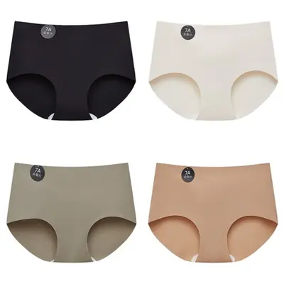 Image de Culottes Sans Couture en Soie Glacée - 4 Pièces Douces & Sexy