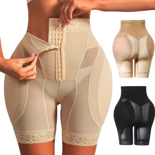 Image of Natural Lift & Shape High-Waisted Hip Enhancer Panties with Breathable Padding for Fuller, Firmer Silhouette