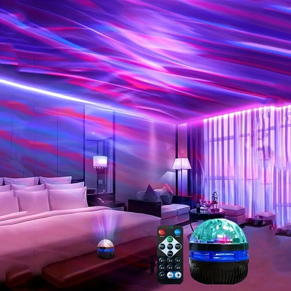 Immagine di Proiettore LED per Cielo Notturno Stellato con Aurora Boreale, Telecomando USB, Luci RGB, Galaxy Light con 7 Modalità – Decorazione Ideale per Feste, Sala Giochi e Camera da Letto