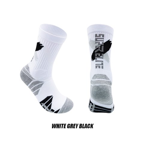 Imagen de Calcetines Deportivos Profesionales para Hombre con Tubo Alto, Fondo Grueso y Absorción de Golpes - Diseño de Contraste de Color Elite