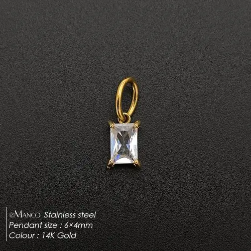 Image de Pendentif Zircon Plaqué Or - Création DIY Élégante