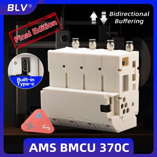 BLV BMCU 370C Open Source AMS MMU Solution with Auto Refill Support for 3D Printing Farms – Type-C Connectivity & AMS Lite 370/130 Compatibility