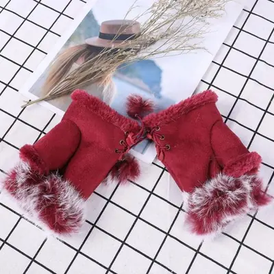 Image de Gants Hiver Fausse Fourrure Femme - Chauds & Sexy