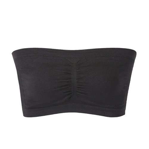 Immagine di 1 pz Reggiseno da donna Taglie forti Reggiseno senza spalline Sottile Cuscino per il petto rimovibil...