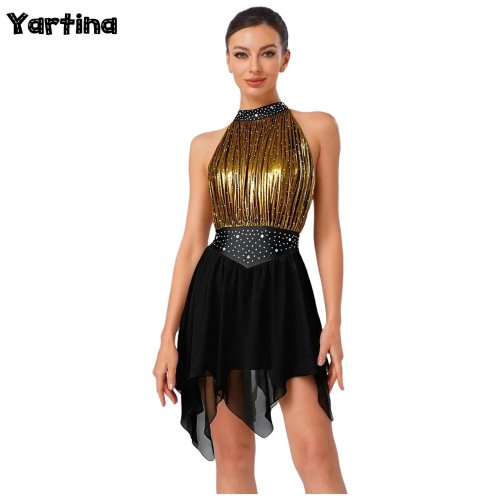 Bild von Elegantes Tanzkostüm mit Strass – Perfekt für Ballett & Eiskunstlauf