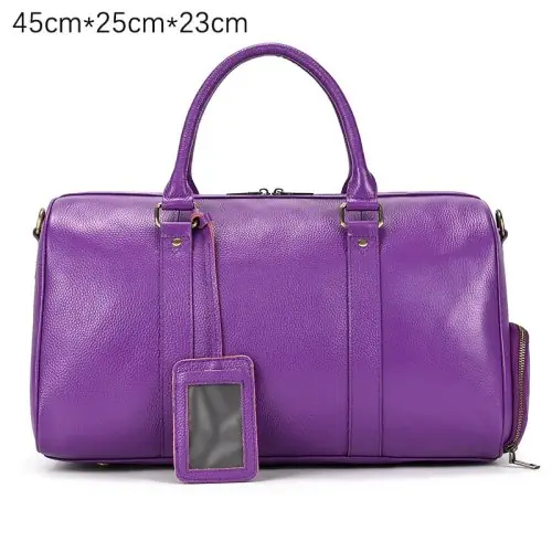 Image de Sac Polochon Cuir Véritable - Grand Format Voyage & Business