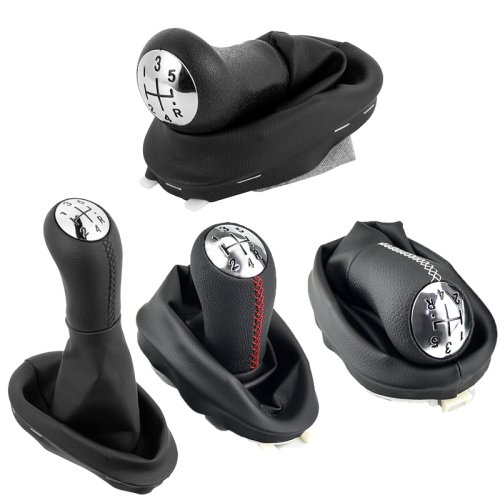 Zdjęcie 5-biegowa skórzana gałka dźwigni zmiany biegów do Renault Clio 2 II Megane 2 II Kangoo Nowe akcesoria do wnętrza samochodu