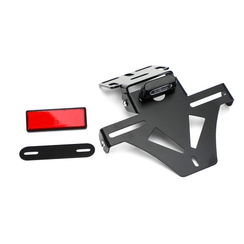 Immagine di Staffa di Supporto per Targa Universale per Moto con Angolo Regolabile – Accessorio Robusto e Adattabile per Tutti i Modelli