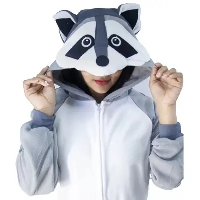 Image de Kigurumi Raton Laveur Gris - Pyjama Anime pour Adultes