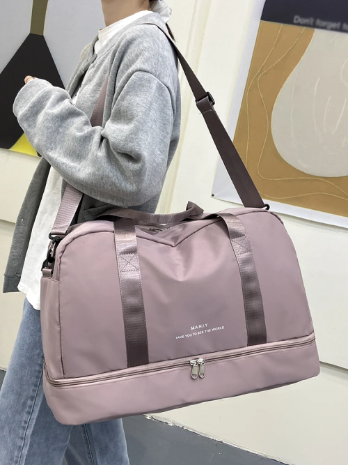 Bild von Erweiterbare Reisetasche für Damen – Sporthandtasche & Fitnesstasche mit großem Fassungsvermögen, Wochenend- und Übernachtungstasche mit Schultergurt