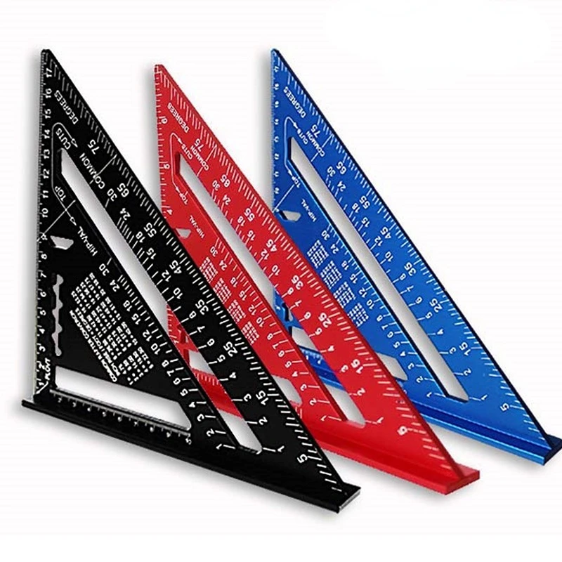 Bild von Präzises Dreieck-Lineal 7 Zoll – Aluminium, Metrisch & Zoll