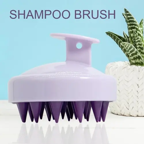 Image de Brosse de Massage Cuir Chevelu en Silicone – Shampoing et Spa