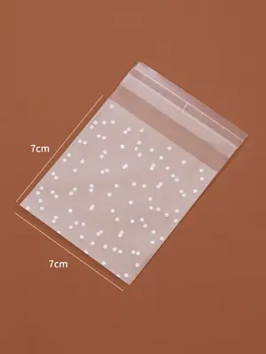 Image de Sacs Cellophane Transparent avec Flocons de Neige - 100 pcs