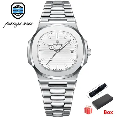 Image de Montre Homme Luxe Étanche - Design Carré Acier Inoxydable