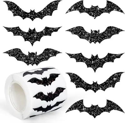 Image de Autocollants Chauves-Souris Halloween - 500 Pièces