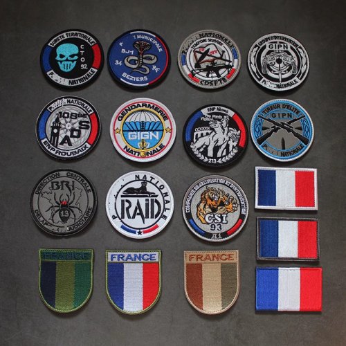 Image of Authentic French Tactical Morale Patches – Embroidered GIGN, GIPN, BRI Badges for Backpacks, Clothing & Outdoor Gear