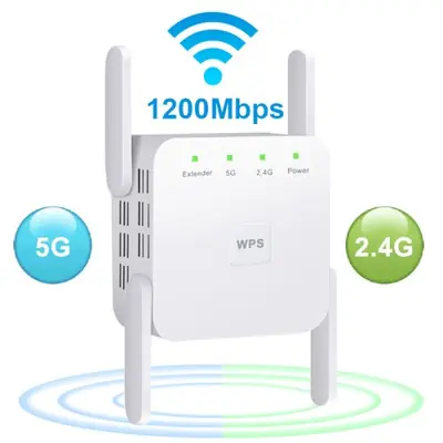 Image de Répéteur Wi-Fi 1200 Mbps - Extension de Réseau Sans Fil Ultra Rapide