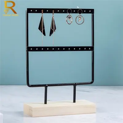 Image de Présentoir Bijoux Luxe - Support Suspendu en Bois & Métal