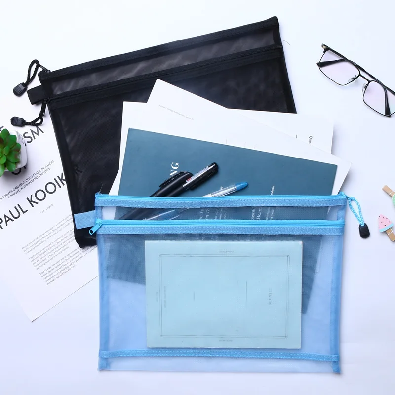 Image de Sac de Rangement Transparent A4/A5 - Organisez Votre Bureau