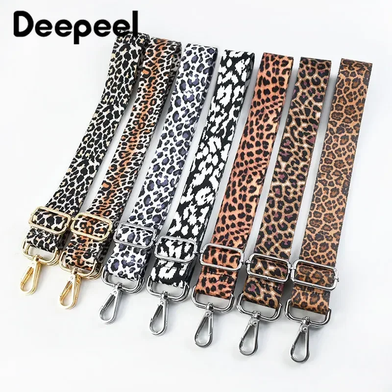 Immagine di Deepeel 3.8 cm Stampa leopardata Spalla larga Nastri per portafogli 80-140 cm Borsa a tracolla regolabile Borse lunghe da donna Accessori per cinturino