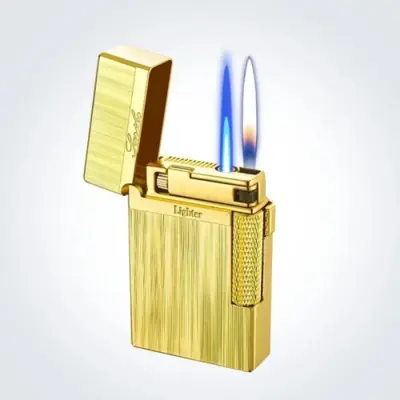 Image de Briquet Plasma Double Flamme - Allumage Puissant & Élégant