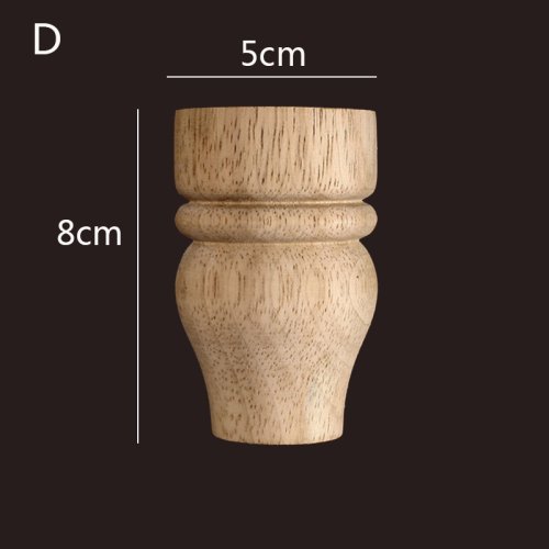 Imagen de Patas Redondas de Madera Maciza para Muebles - Diseño Clásico y Duradero