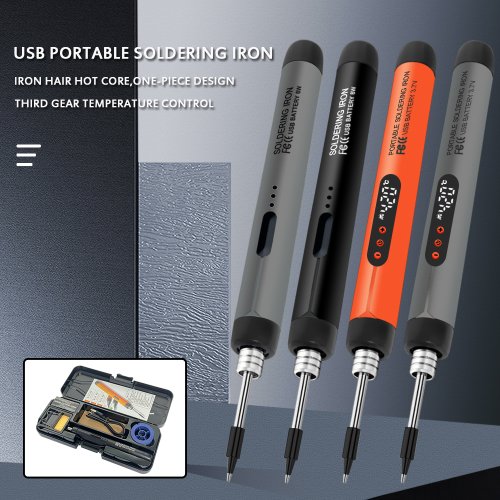 Mini USB Soldeerbout met Type-C Interface, Draagbare Soldeerset met 800mAh Batterij en Verstelbare Temperatuur voor Huishoudelijk Gebruik