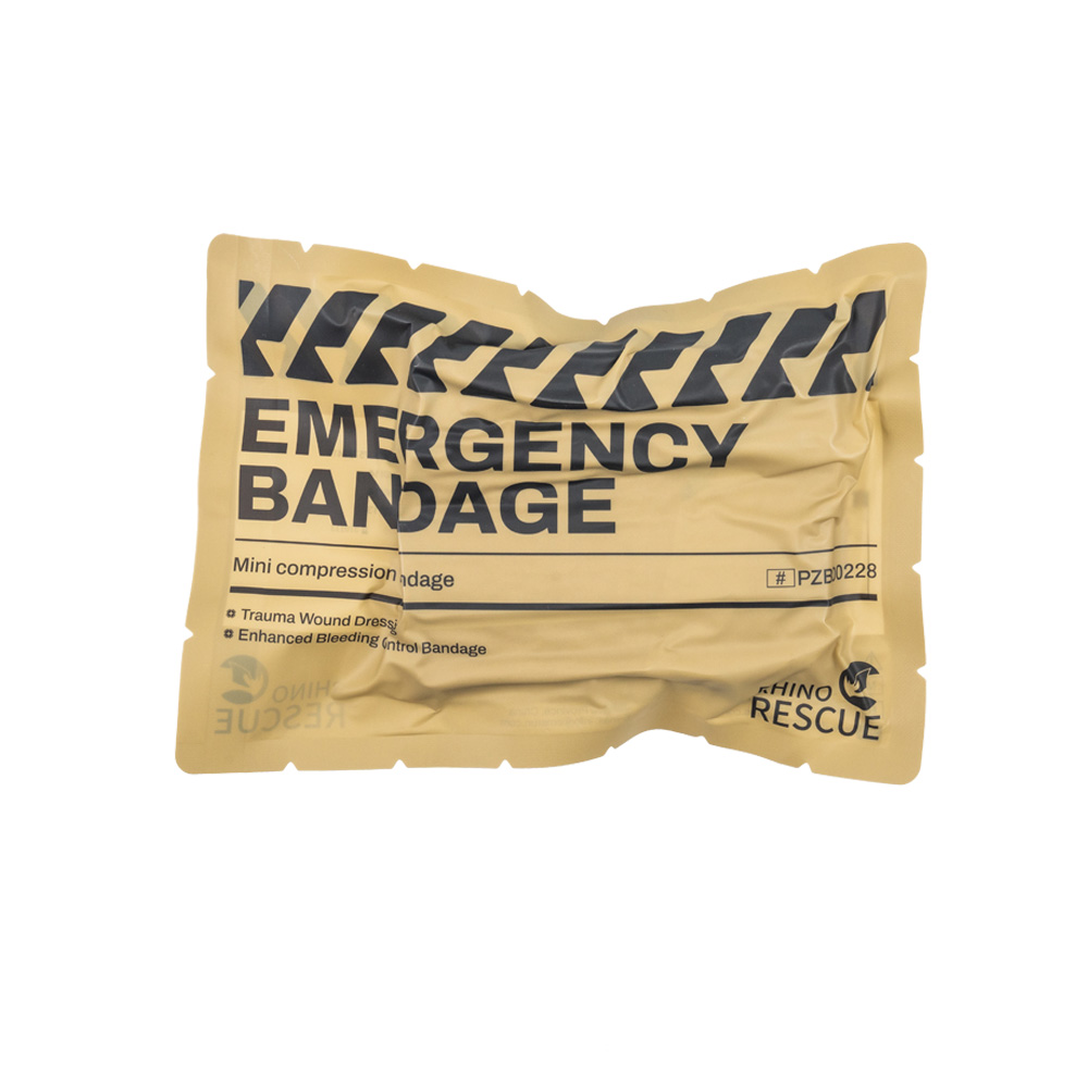 Image of Rhino Rescue Mini Emergency 4in Bandage Compression Trauma Pressure Bandage Wound Dressing For Camping Hiking