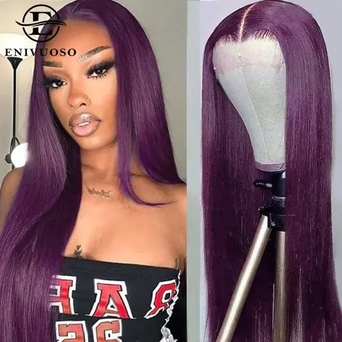 Image de Perruque Lace Front Synthétique 30 Pouces - Bordeau Foncé