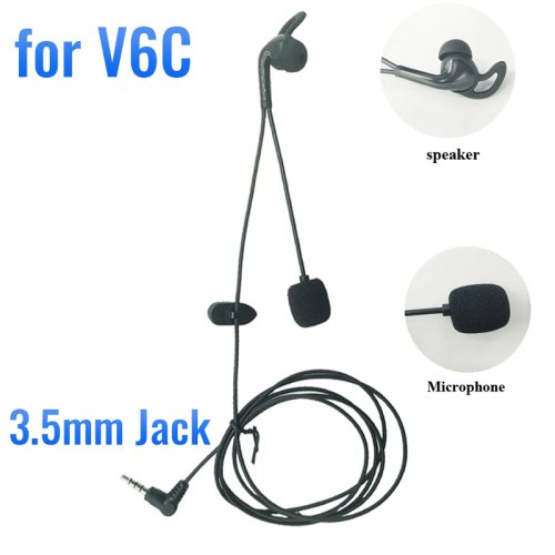 Imagen de Auricular Intrauditivo con Conector de 3.5 mm Compatible con EJEAS FBIM V6, V6C, V4, V4C - Interfono de Árbitro para Moto
