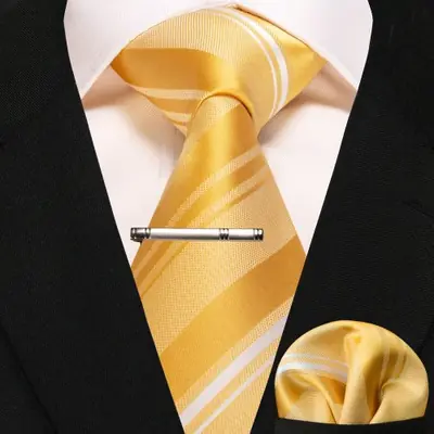 Image de Cravate Homme Soie Bleu Marine - Ensemble Élégant pour Mariage & Cérémonies