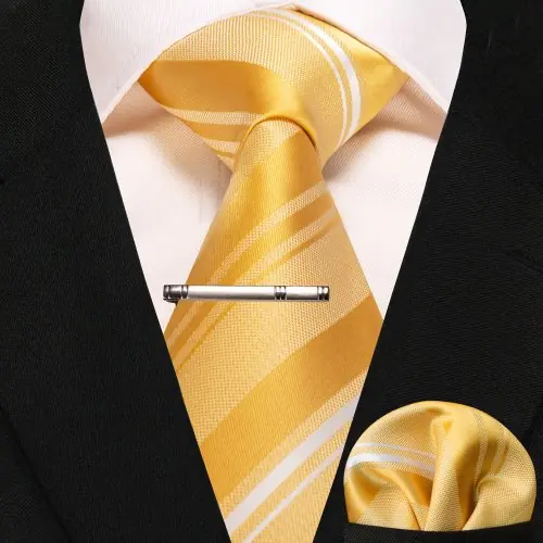 Image de Cravate Homme Soie Bleu Marine - Ensemble Élégant pour Mariage & Cérémonies
