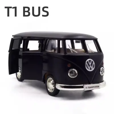 Image de VW T1 Bus Miniature - Modèle en Alliage avec Portes Ouvrantes