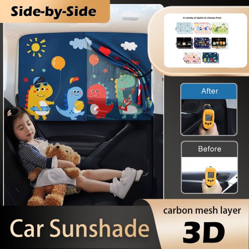 Immagine di Tenda Magnetica Auto per Bambini - Protezione Solare e Zanzariera