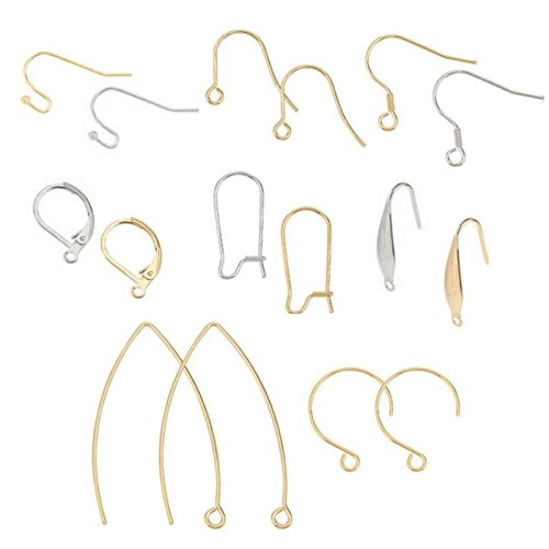 Image of 50-Piece Stainless Steel Earwire Hooks for DIY Earrings Making – Durable, Hypoallergenic Jewelry Findings for Crafting Elegant Ear Jewelry