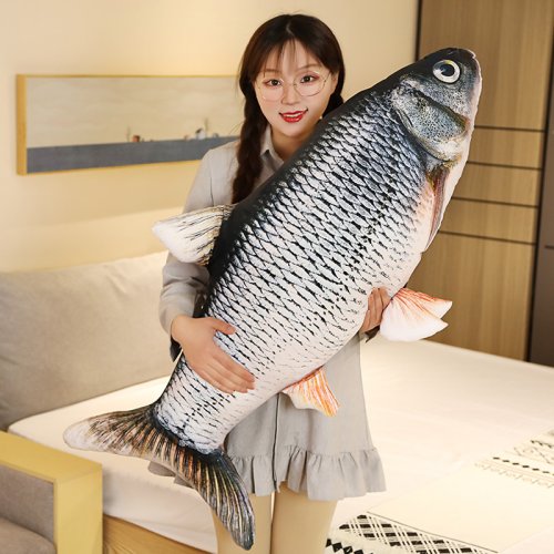 Zdjęcie 1szt 40/60cm Symulacja 3D Złota ryba Pluszowe zabawki Wypchane miękkie zwierzę Karp Pluszowa poduszka Kreatywna poduszka na sofę Prezent Zabawka dla dzieci