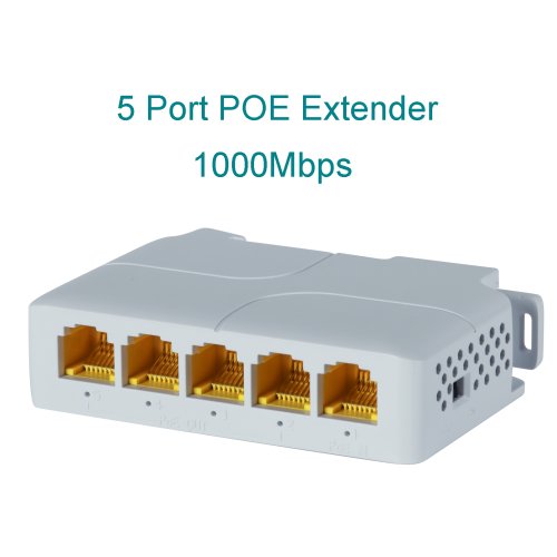 Bild von 5-Port Gigabit PoE-Extender mit 90W Leistung – Ideal für Überwachungskameras & WLAN-Access Points