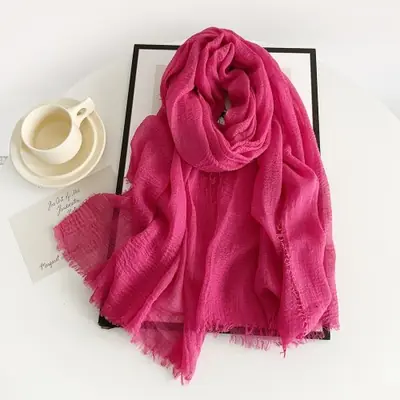 Image de Foulard Hijab Coton Lin - Élégant & Confortable