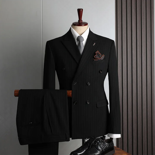Image de Costume Homme Slim Rayé - Élégant & Raffiné
