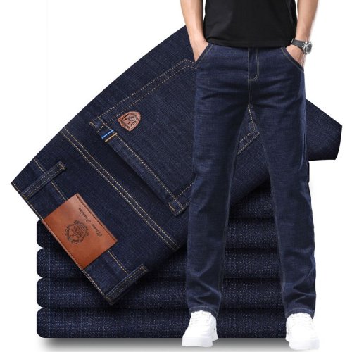 Imagen de Pantalones Vaqueros Elásticos para Hombre - Estilo Moderno y Cómodo