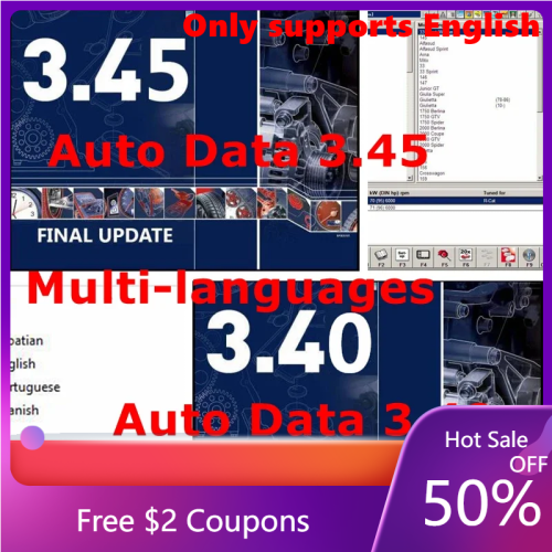 Imagen de Software de Reparación de Automóviles Autodata 3.45 con Diagramas de Cableado, Instalación de Datos y Vídeos en USB Multilingüe para Mecánicos Profesionales