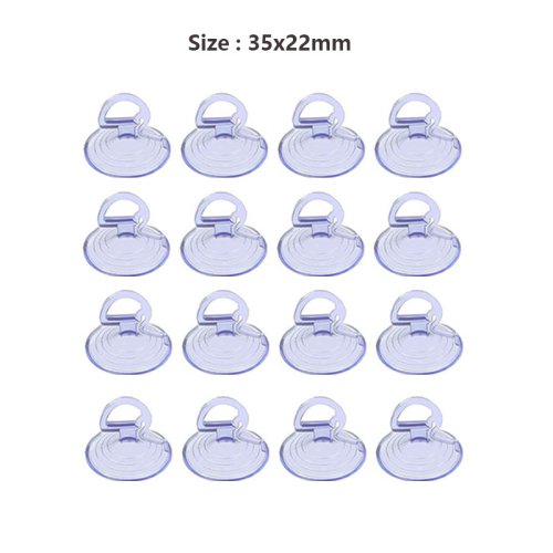 Afbeelding van 16PCS Auto Glas Voorruit Zonnescherm Zuignappen Universele PVC Venster Zuignappen voor Auto Shades Windows Keuken Badkamer 35mm
