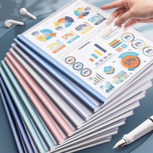 Image de Classeur A4 Transparent avec Tige Coulissante - 10 Pièces