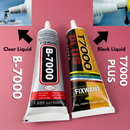 Zdjęcie 15ML 50ML 110ml Przezroczysty klej B-7000 i czarny klej T7000 PLUS Naprawa ekranu dotykowego telefonu komórkowego B7000 Płynny klej jubilerski