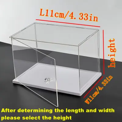 Image de Présentoir Acrylique Transparent avec Base Blanche