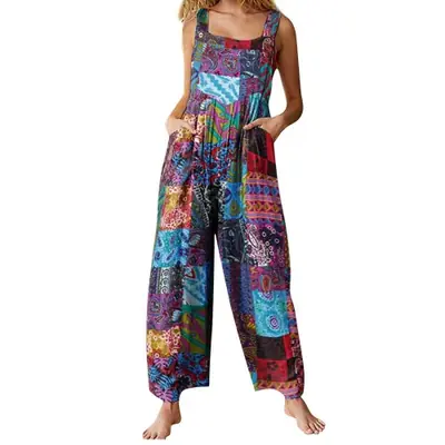Salopette Éthnique Multicolore pour Femmes